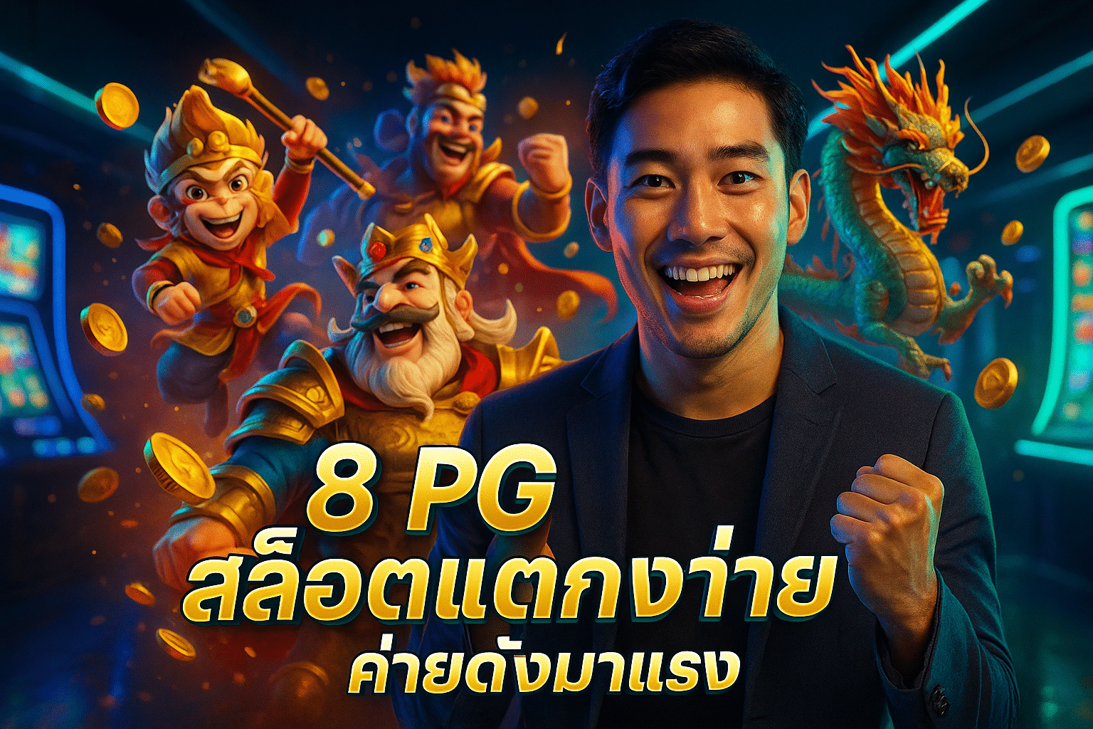 8 PG สล็อตแตกง่าย ค่ายดังมาแรง